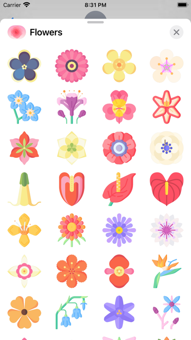 Flowers Stickers Pack Plus Screenshot