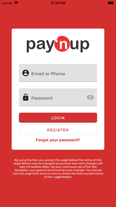 Pay’nUp APP Screenshot