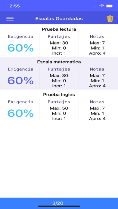 Escala de Evaluaciones Screenshot