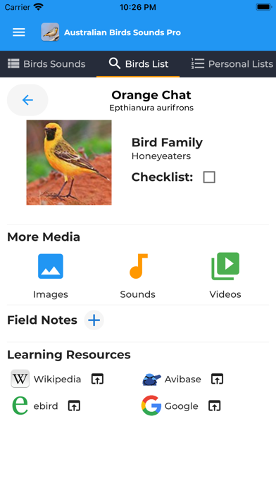 Australian Birds Sounds Pro Screenshot