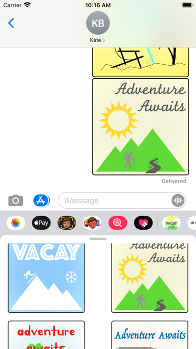 vacay stickers Screenshot