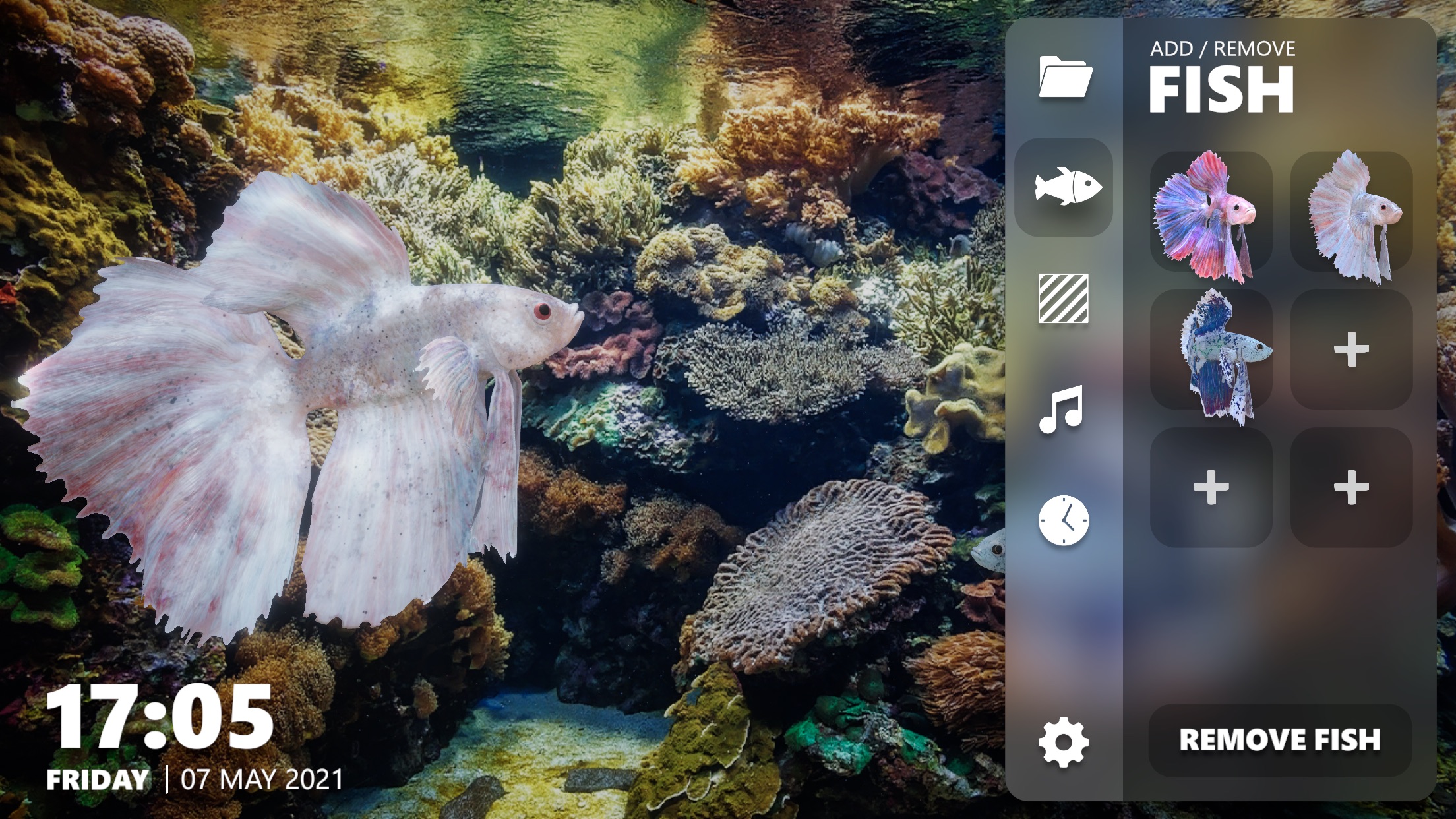 Screenshot do app Betta Fish - Virtual Aquarium