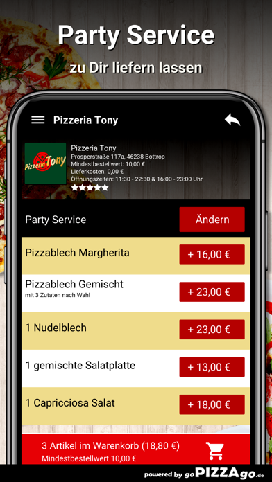 Pizzeria Tony Bottrop Screenshot