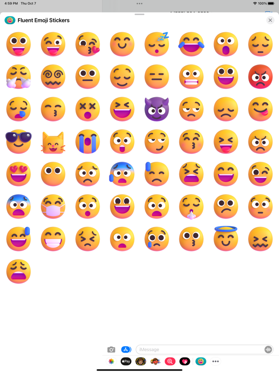 Screenshot #4 pour Fluent Emoji Stickers