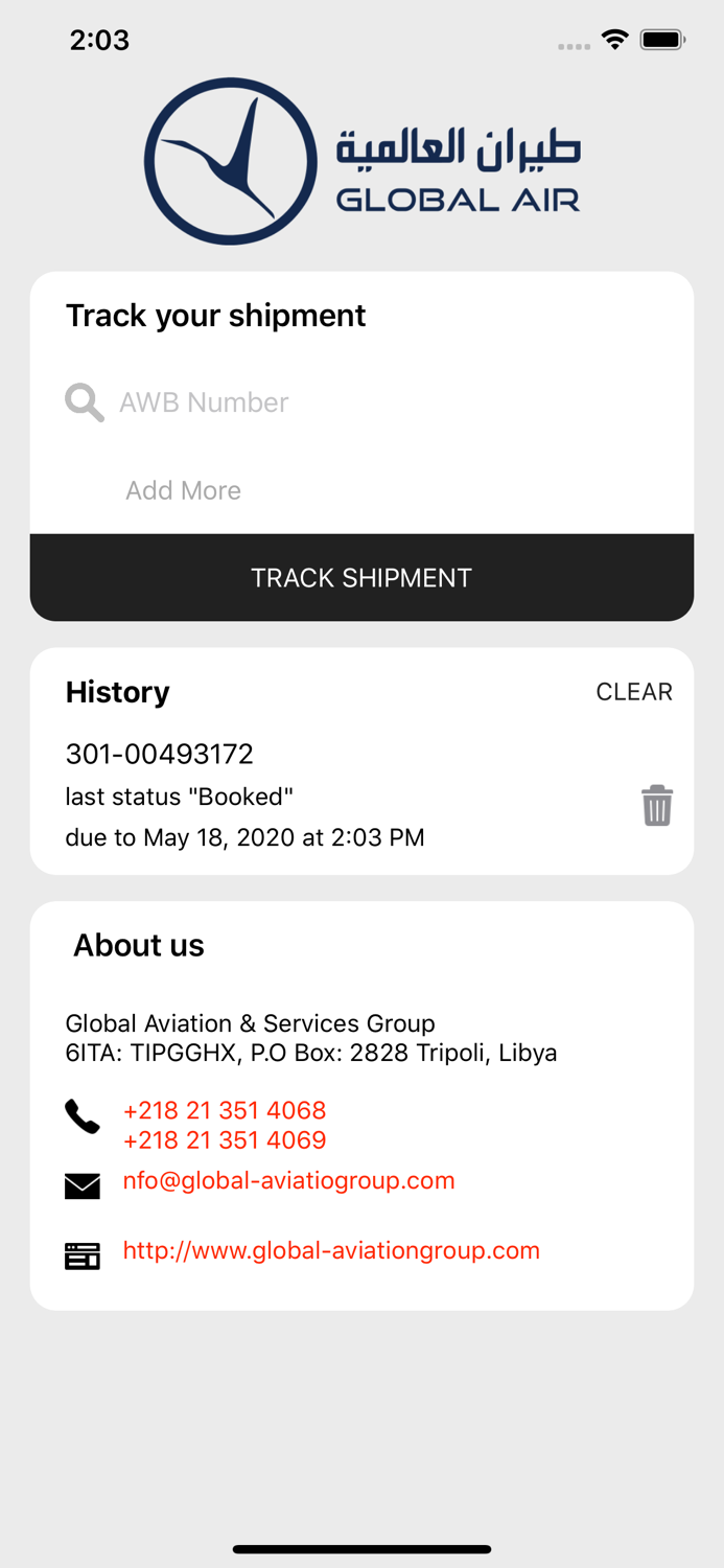 Global Aviation Cargo Tracking