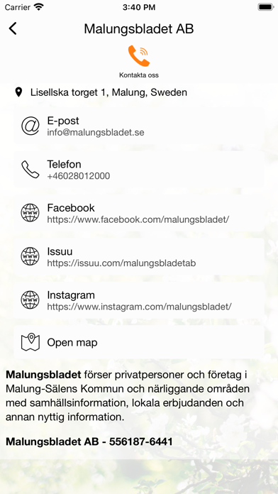 Malungsbladet Screenshot