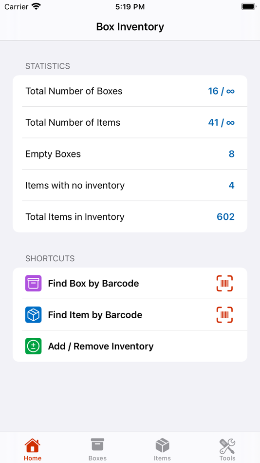 Box Inventory - 1.0.1 - (iOS)