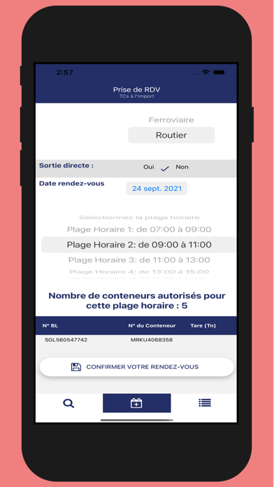 Prise de rendez-vous Screenshot
