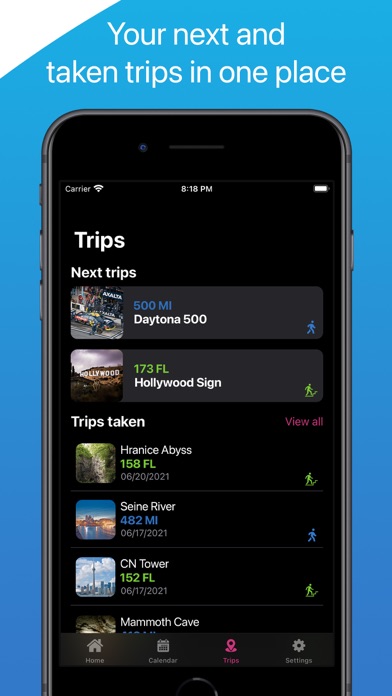 Travelometer Screenshot