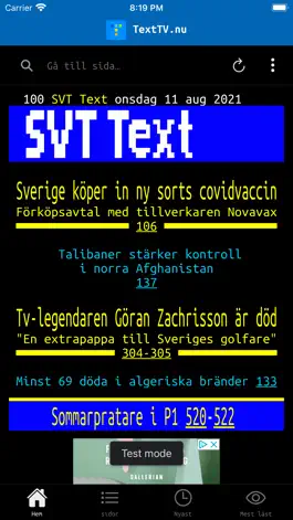 Game screenshot TextTV.nu - SVT Text TV mod apk