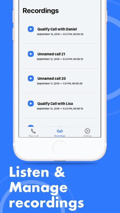 Phone Call Recorder & Listen Screenshot