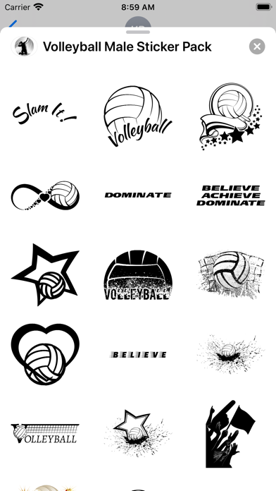 Volleyball Male Sticker Pack Screenshot