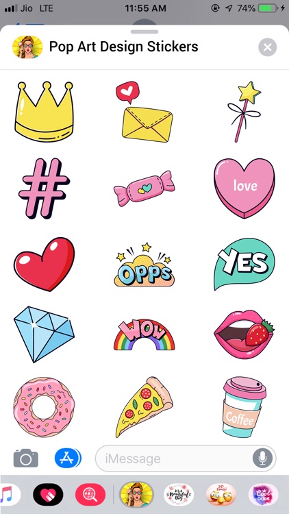 Pop Art Designs Stickers screenshot-1