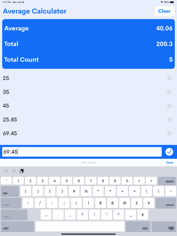 Screenshot #5 pour Quick Average Calculator