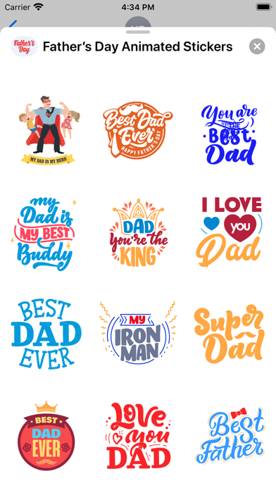 Screenshot #2 pour Father’s Day Animated Stickers
