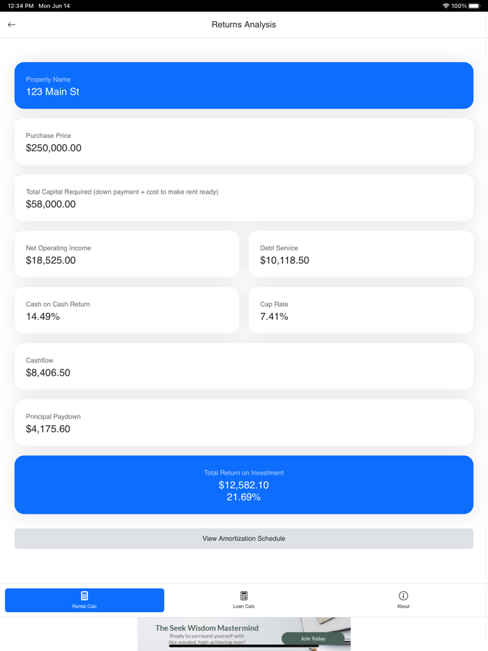 Ingram Rental Calculator