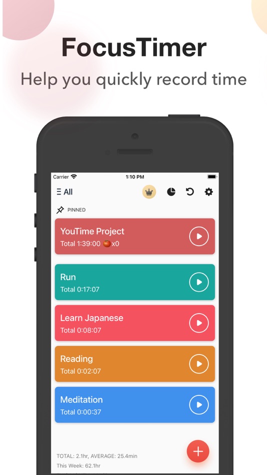 #1. Focus Timer & Time Tracker (iOS) 由: 海峰 陈