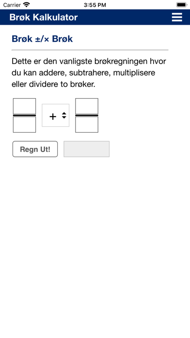 Brøk Kalkulatorer Screenshot