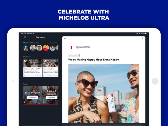 Team ULTRA Community iPad screenshot 4 - Lifestyle app
