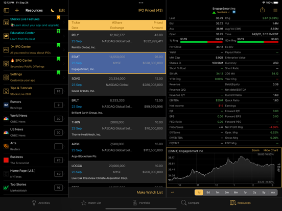 Stocks Live+ Best Stock Market iPad app afbeelding 4