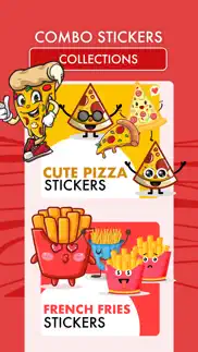 pizza and french fries sticker iphone screenshot 2