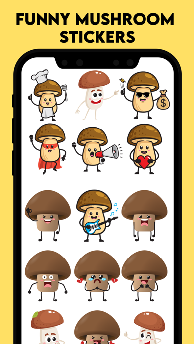 Funny Mushroom Stickers! Screenshot