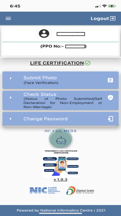Govt Of Meghalaya-Pension App Screenshot