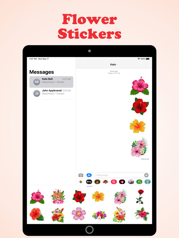 Flower Blossom Stickers iPad screenshot 4 - Stickers app