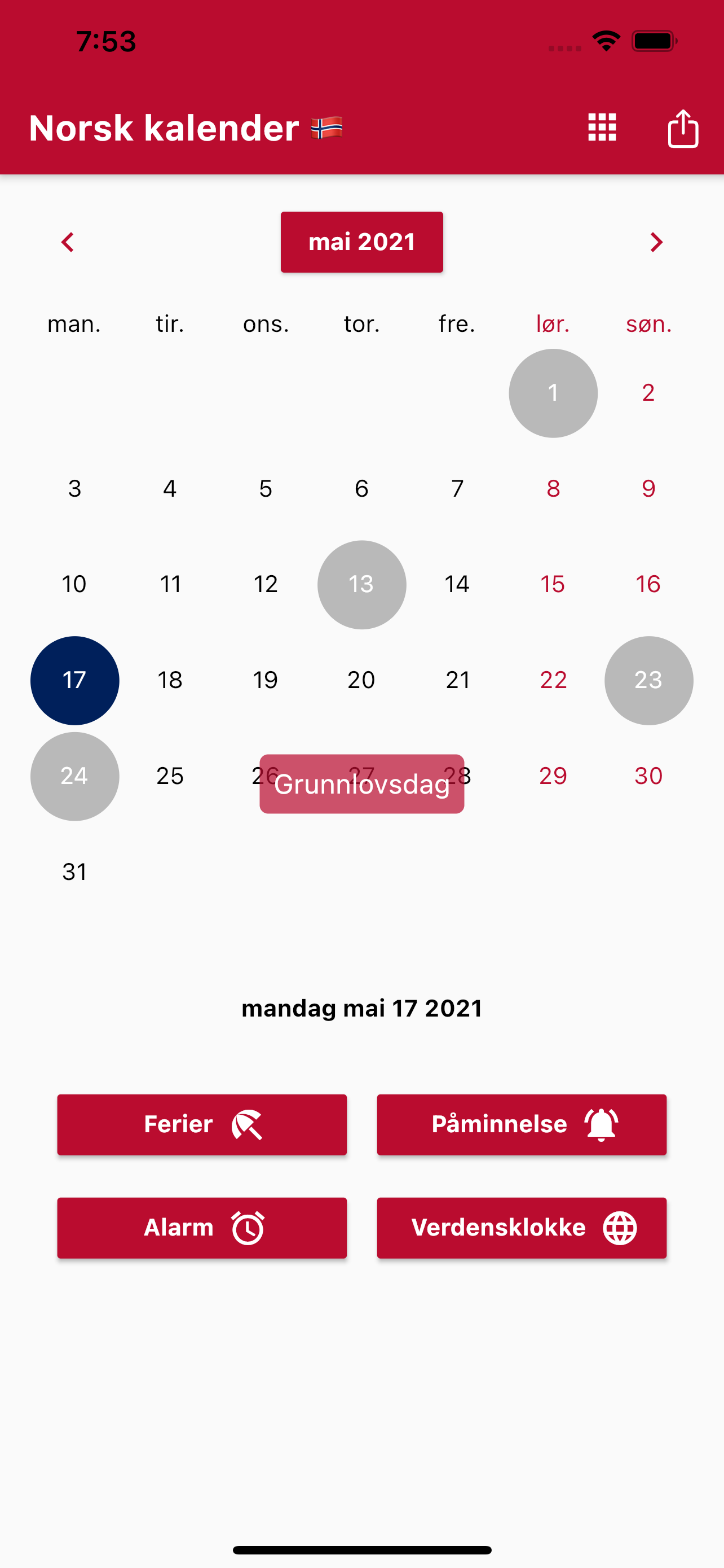 Norsk Kalender 2024