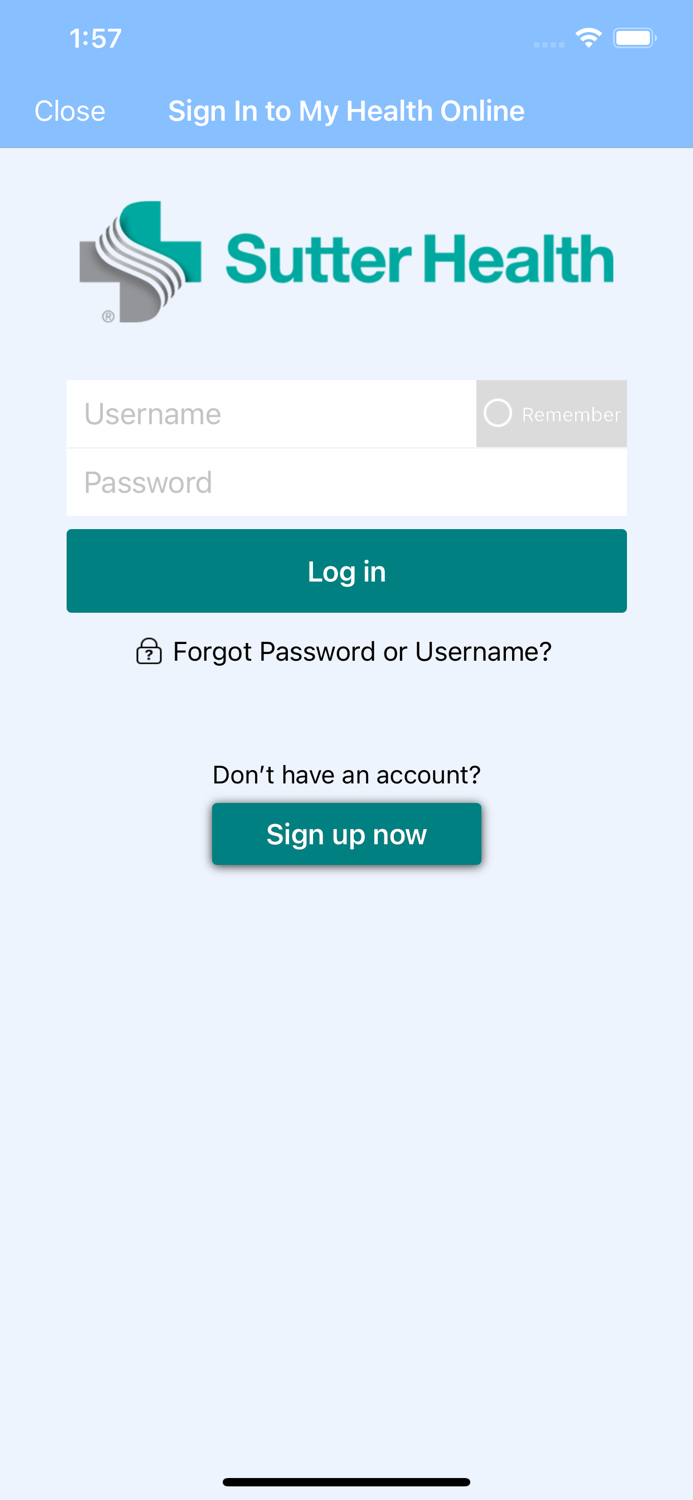 Sutter Health My Health Online