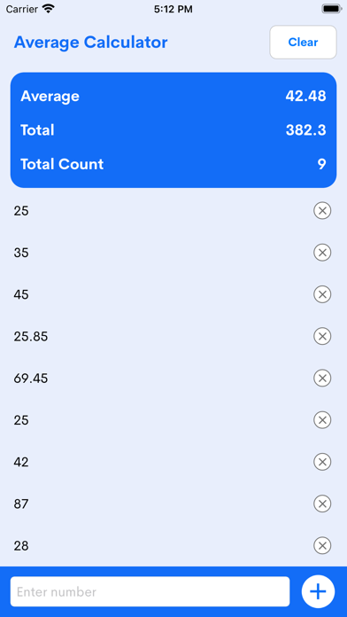 Screenshot #2 pour Quick Average Calculator