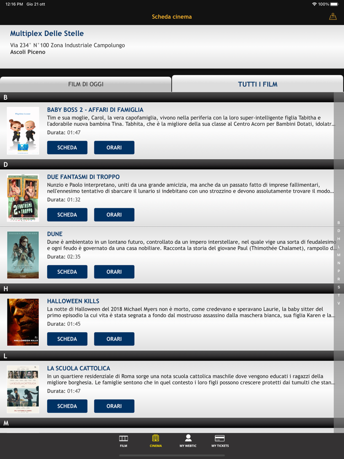 Webtic Multiplex Delle Stelle