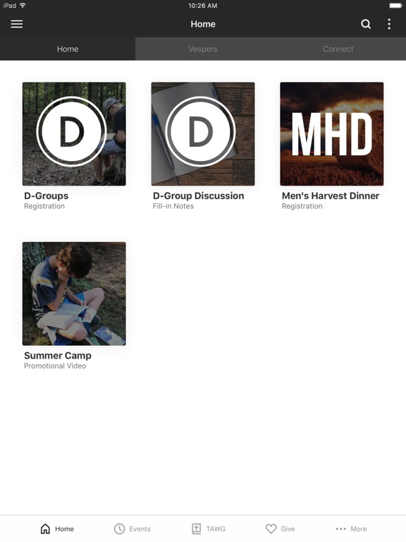 Mt. Hope Bible Camp iPad screenshot 1 - Education app