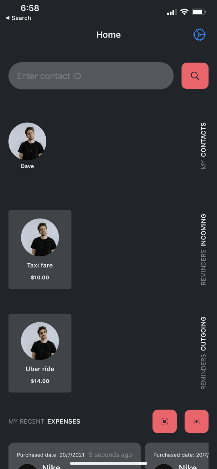 Trackr Budget and Reminders