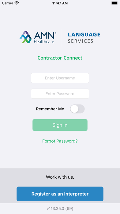 AMN Contractor Connect Screenshot