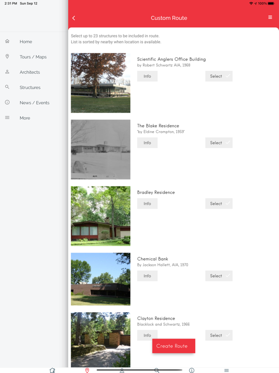 Mid-Century Modern Midland iPad screenshot 5 - Travel app
