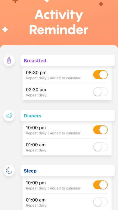 Baby Tracker. Screenshot