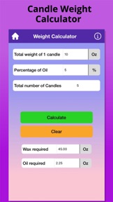 Candle Calculator: Cost,Weight screenshot