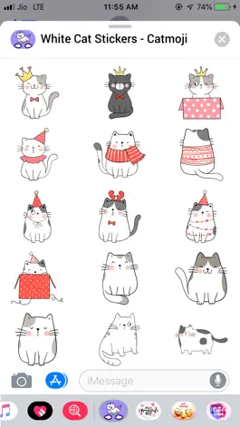 Game screenshot White Cat Stickers-CatMoji mod apk