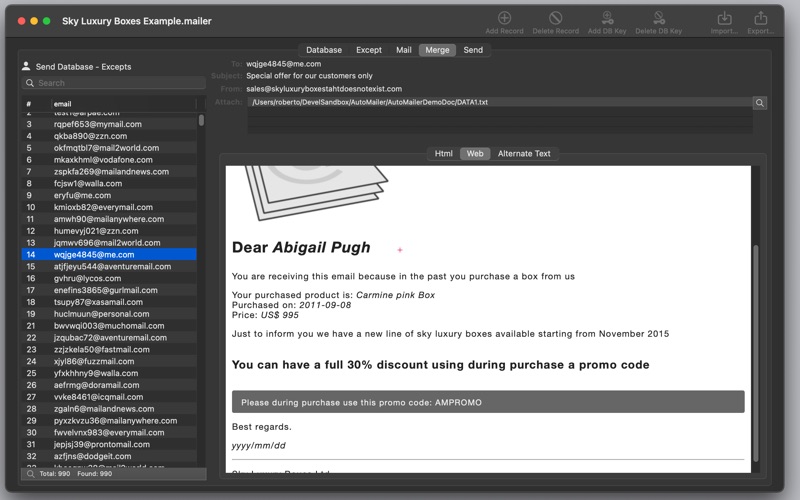 AutoMailer 2 Screenshot