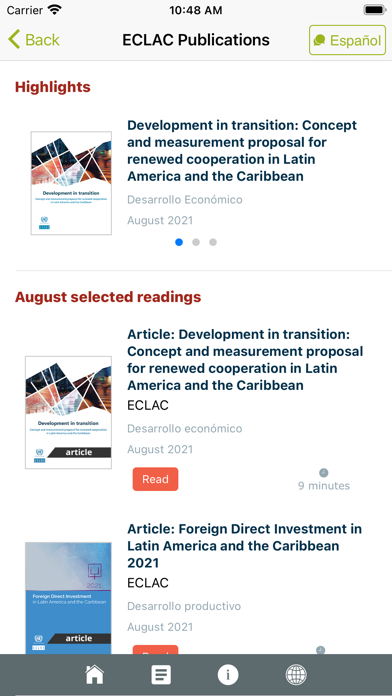 Publicaciones CEPAL Screenshot
