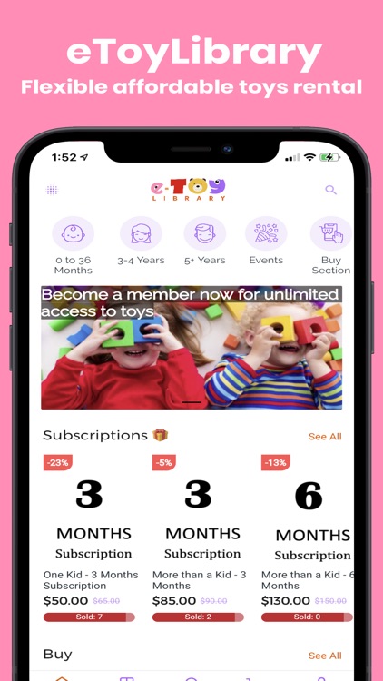 eToyLibrary: flexible toy rent