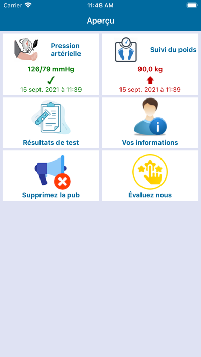 Screenshot #1 pour Mon cœur : Suivi de la santé