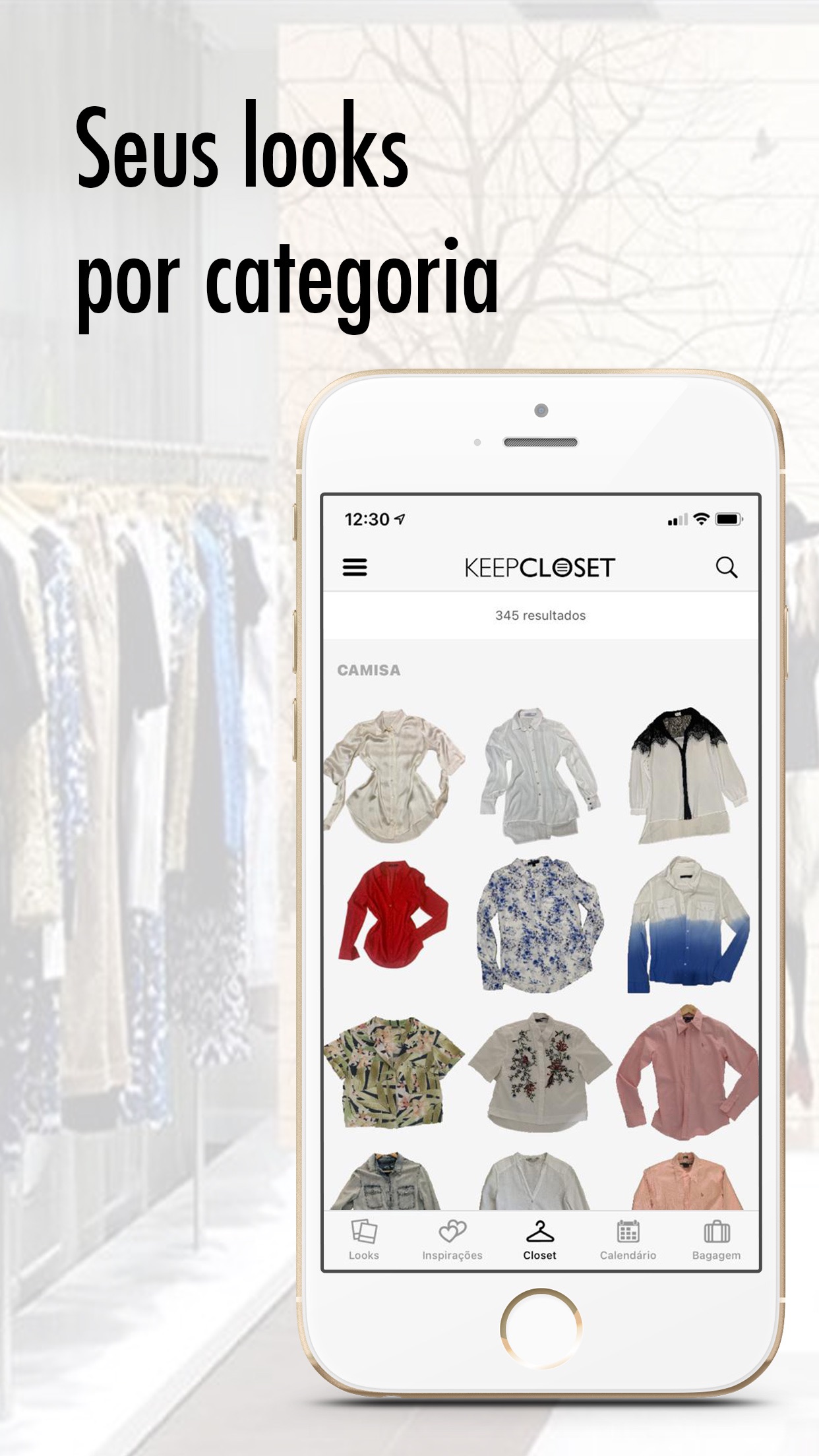 Screenshot do app KeepCloset