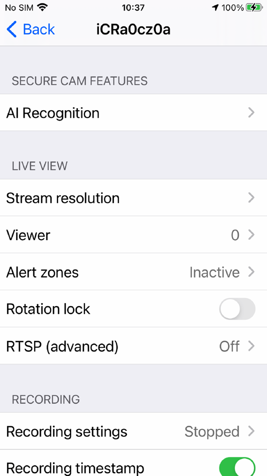 #1. SecureCam (iOS) Podle: amaryllo.eu