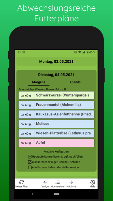 Mein Futterplan Screenshot