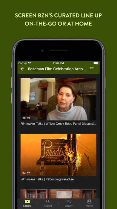 Bozeman Film Festival Screenshot