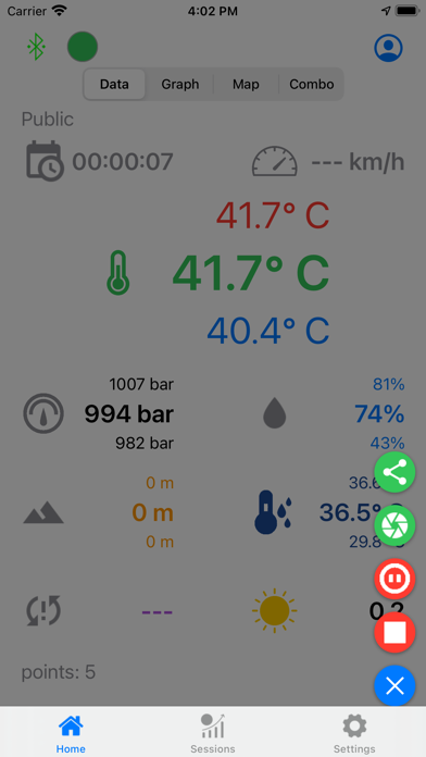 Meteotracker Screenshot
