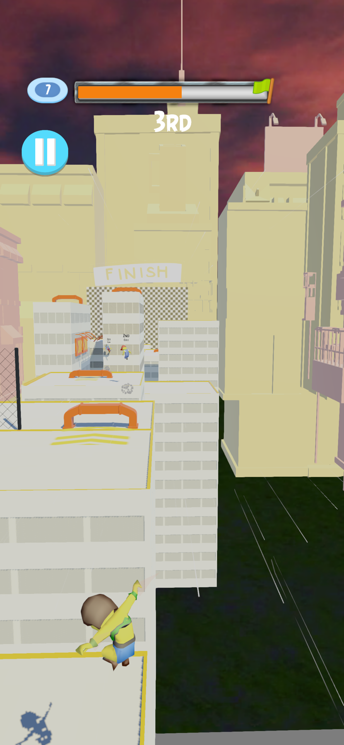 Rooftop Freestyle Parkour Race