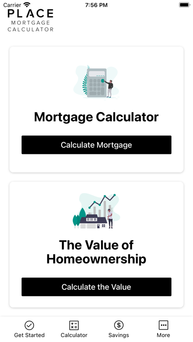 PLACE Mortgage Calculator Screenshot